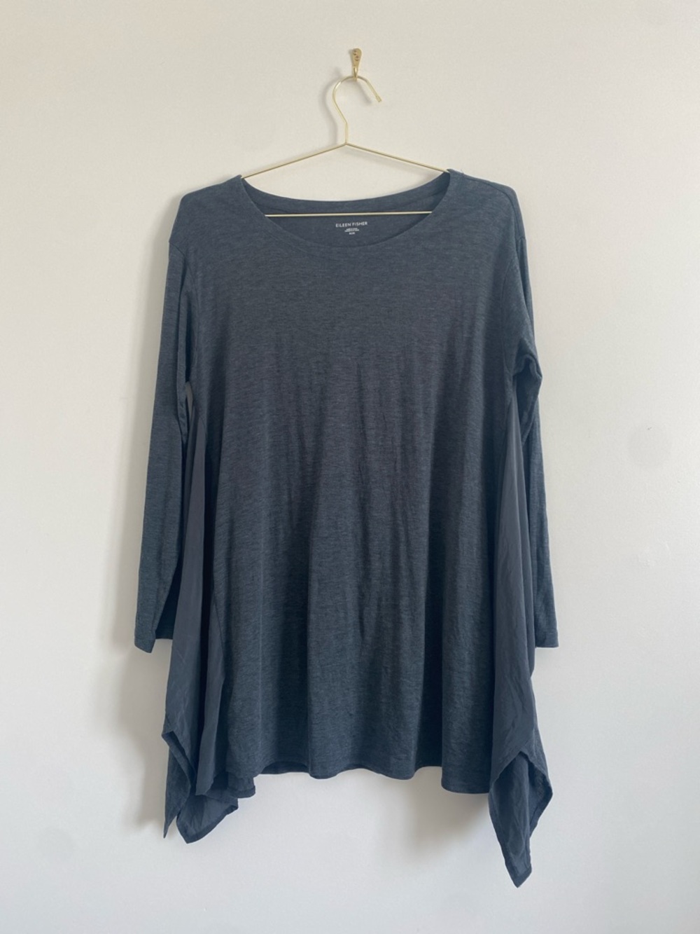 Eileen Fisher | Trapeze Mini Dress | Silk Panel | Size M - Picture 2 of 8